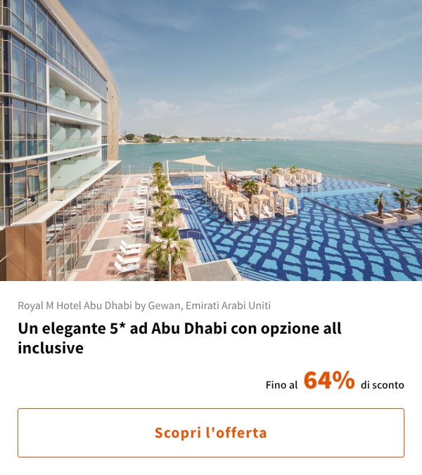 Un elegante 5* ad Abu Dhabi con opzione all inclusive