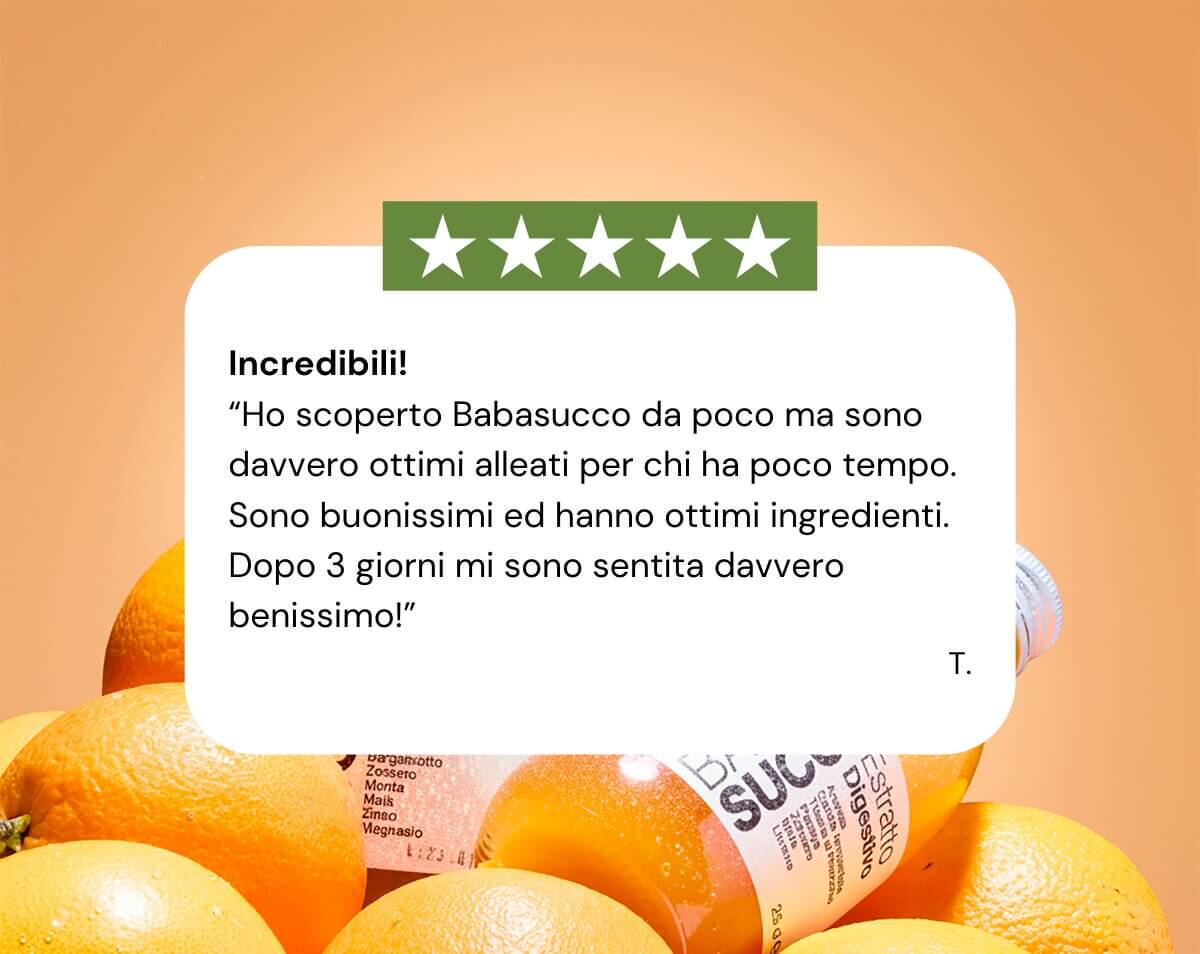 recensione a cinque stelle su babasucco con testo incredibili dopo tre giorni mi sono sentita davvero benissimo
