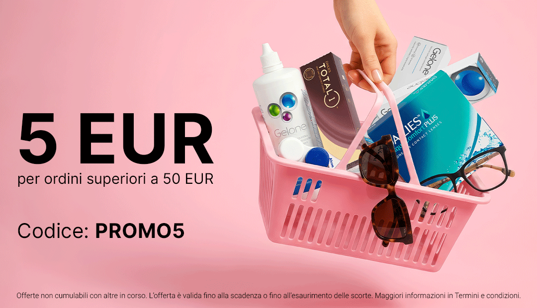 5€ di sconto per ordini superiori a 50€ - codice PROMO5