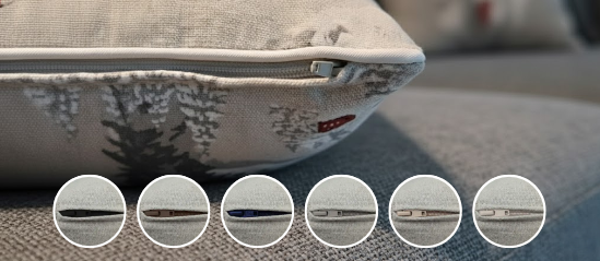 Chiusura dei cuscini decorativi