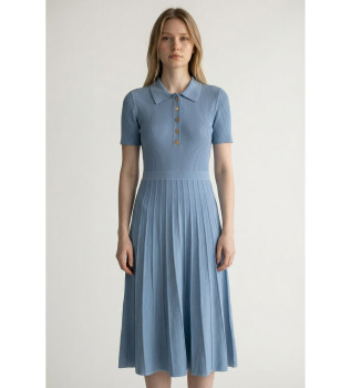 abito-midi-in-maglia-elasticizzata-a-coste-blu