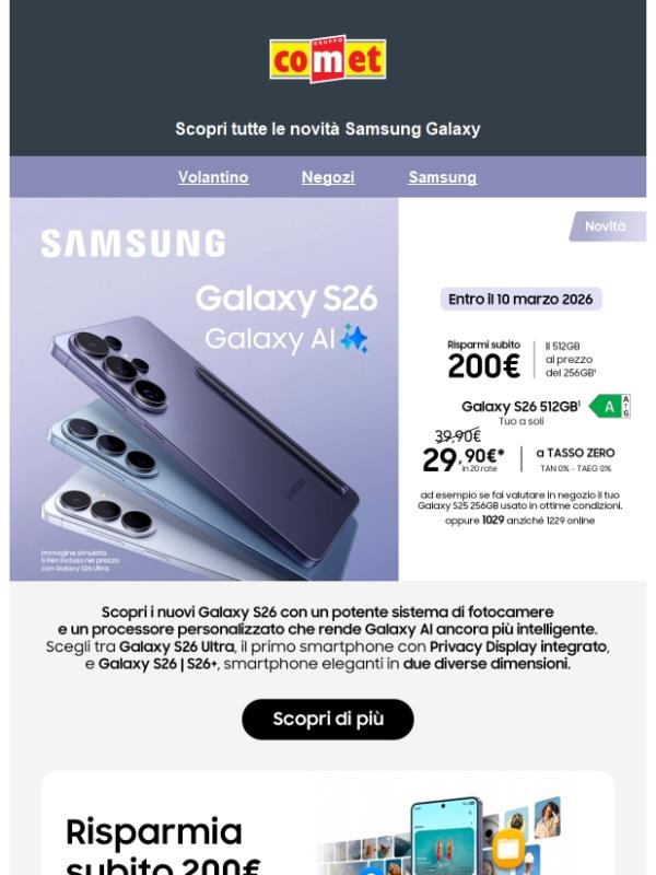 Samsung Galaxy S26: preordina ora ✨📱