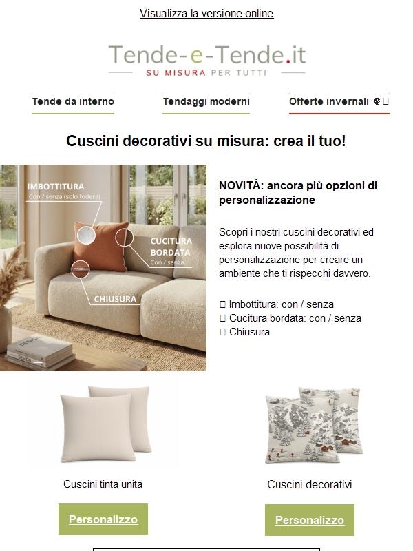 Novità: personalizza i tuoi cuscini