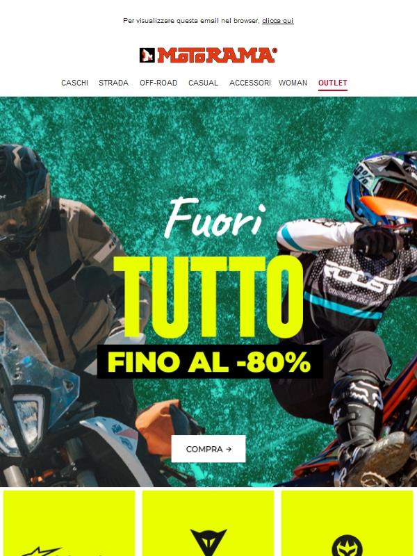 Alpinestars, Givi, Shark… FUORI TUTTO! 💣