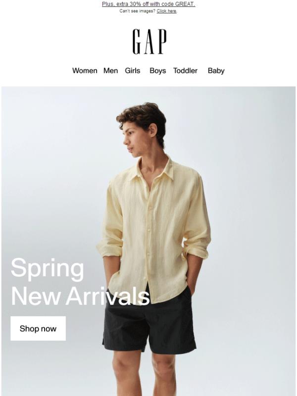 Get your spring lineup ready with up to 50% off sitewide