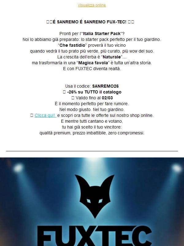 🎶 É SANREMO É SANREMO FUX-TEC 26% SU TUTTO!🎶