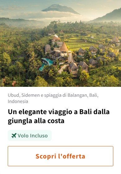 Un elegante viaggio a Bali dalla giungla alla costa