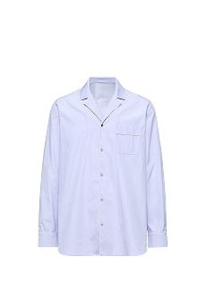 Camicia a maniche lunghe in cotone fil-à-fil