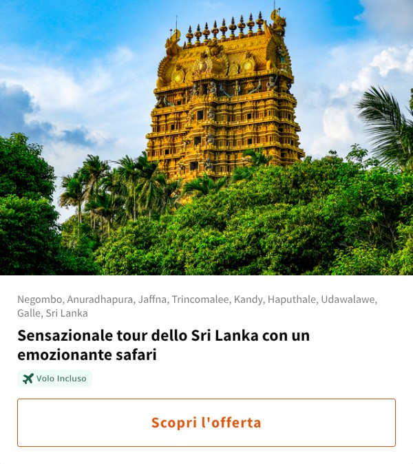 Sensazionale tour dello Sri Lanka con un emozionante safari