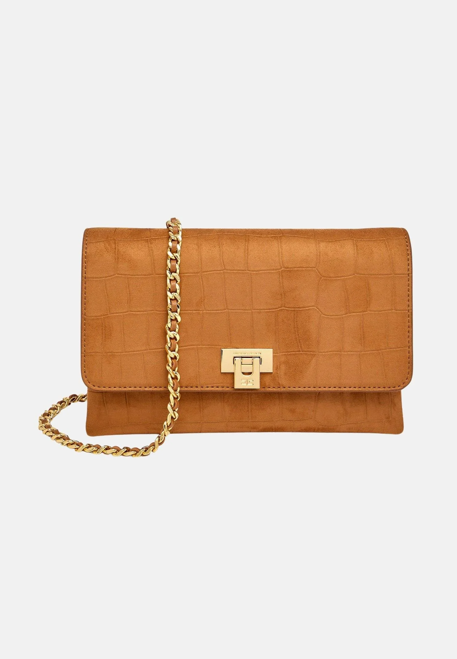Image of ELISABETTA FRANCHI Pochette cuoio da donna realizzata in suede