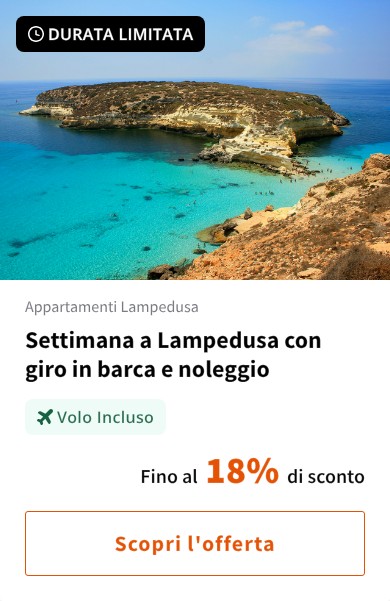 Settimana a Lampedusa con giro in barca e noleggio
