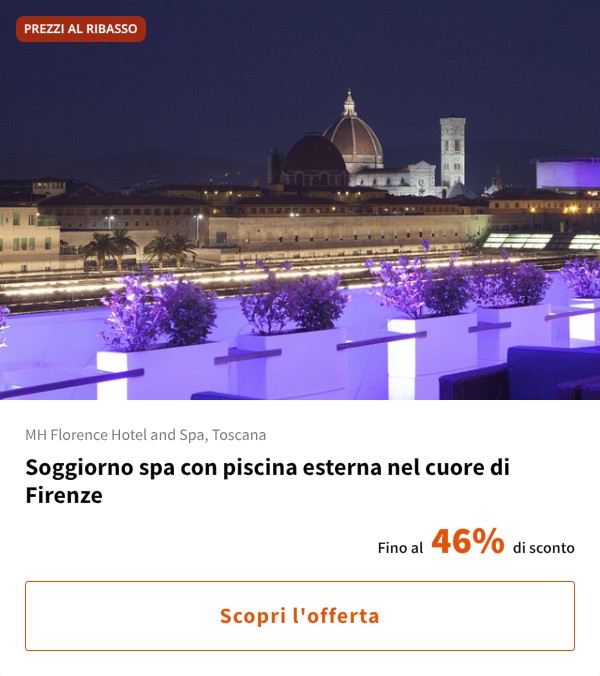 Soggiorno spa con piscina esterna nel cuore di Firenze