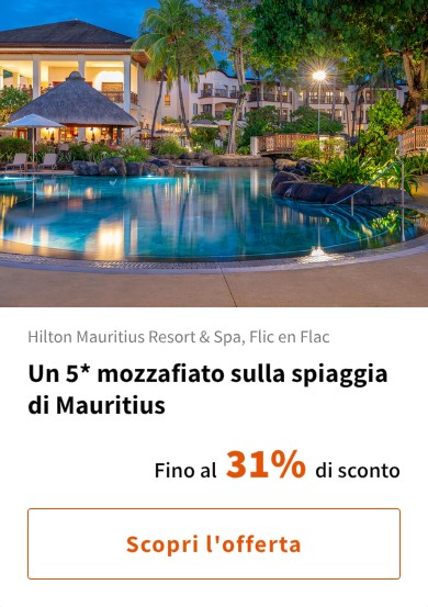 Un 5* mozzafiato sulla spiaggia di Mauritius