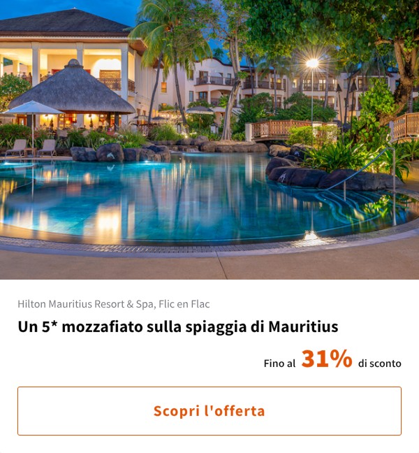 Un 5* mozzafiato sulla spiaggia di Mauritius