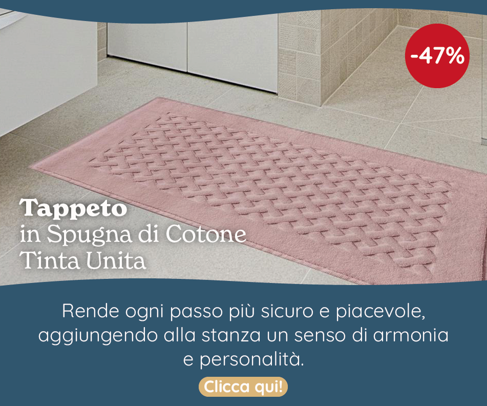 Tappeto in Spugna di Puro Cotone Tinta Unita - Perla