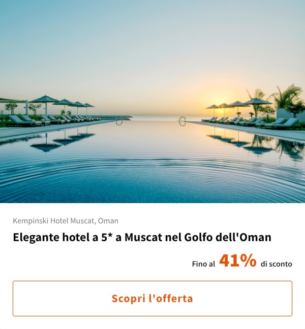Elegante hotel a 5* a Muscat nel Golfo dell'Oman