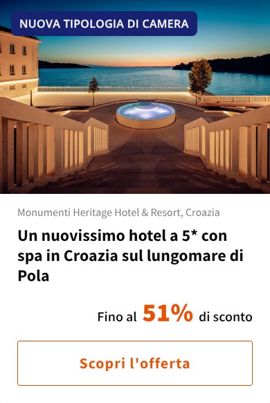 Un nuovissimo hotel a 5* con spa in Croazia sul lungomare di Pola