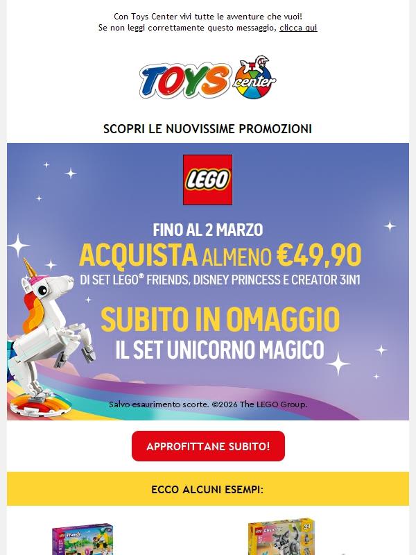 🎁 Acquista LEGO e scopri il regalo!