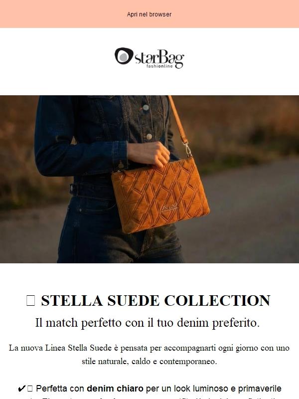 ✨ Stella Suede: la borsa perfetta con ogni denim