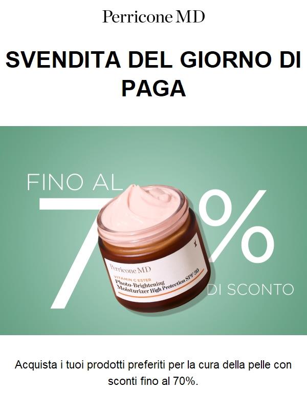 Acquista con sconti fino al 70% nei nostri saldi di fine mese