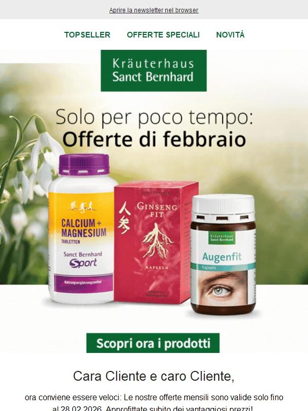 Non perdete l'occasione: Offerte di febbraio ⏳