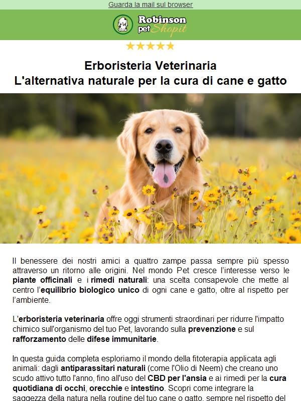 🌿 Meno chimica, più natura: la svolta per il benessere del tuo Pet