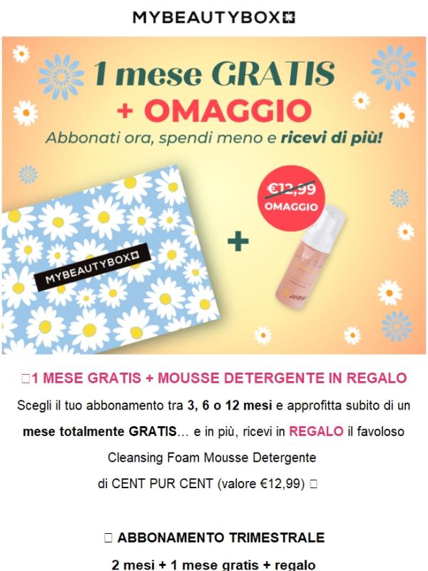1 mese GRATIS + OMAGGIO 🎁