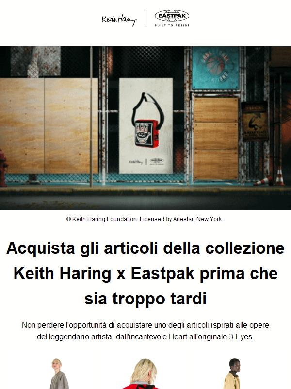 Non lasciartela sfuggire: collezione Haring x Eastpak