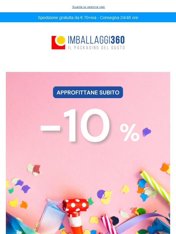 🛒 Sconto immediato del 10% su tutte il sito