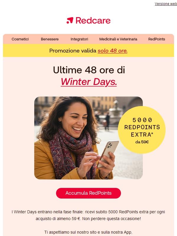Winter Days: ti aspettano 5000 RedPoints extra. 🔴🔴🔴