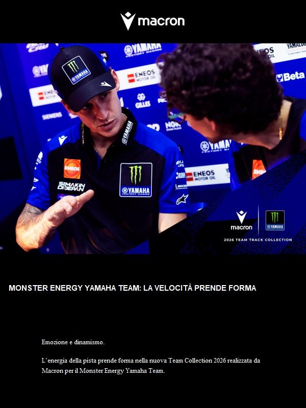 Monster Energy Yamaha Team: la nuova Team Collection 2026