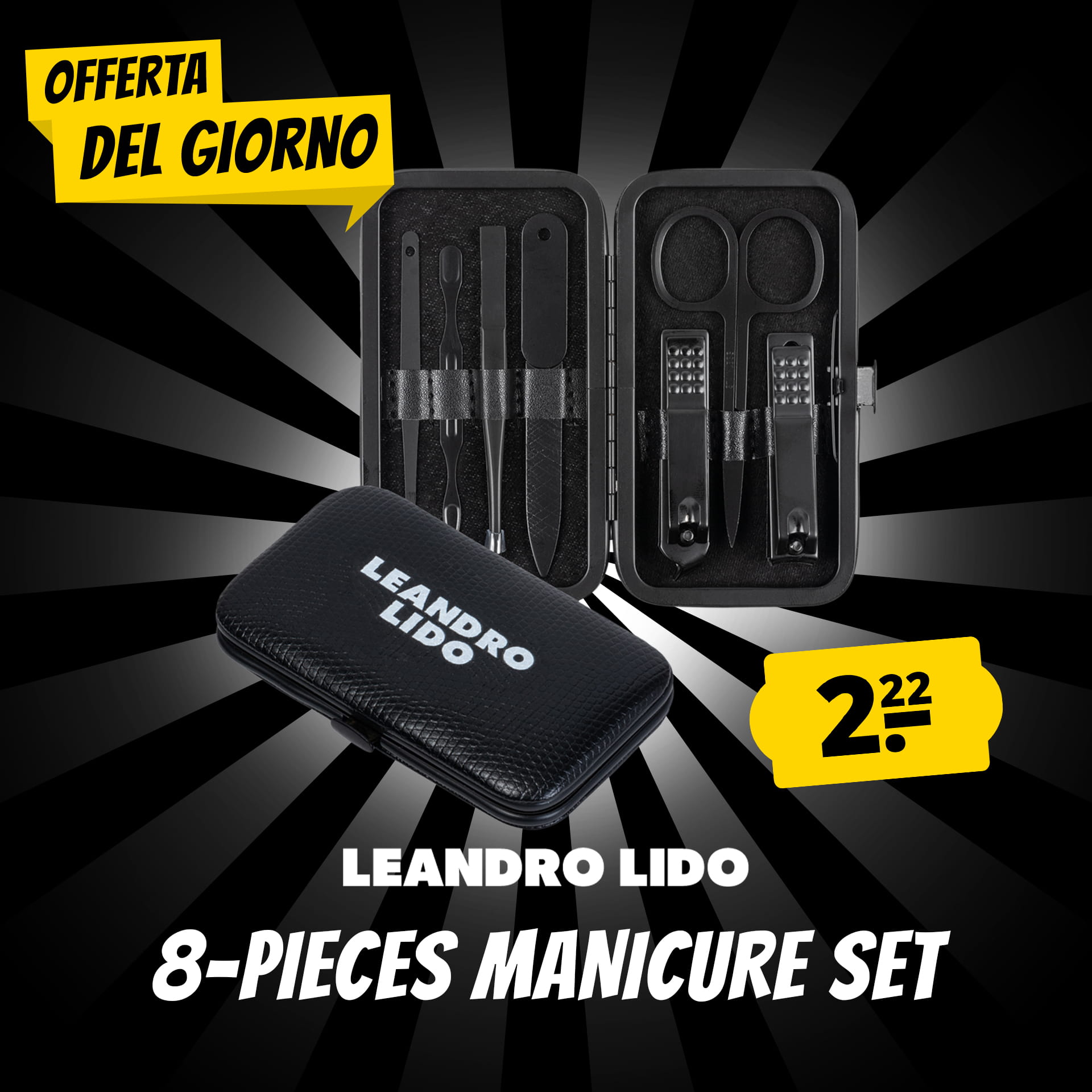 leandro lido perugia set per la manicure da 8 pezzi