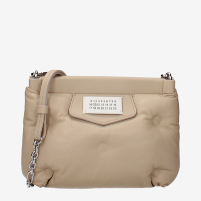 Maison Margiela Crossbody Bags Women Leather Beige