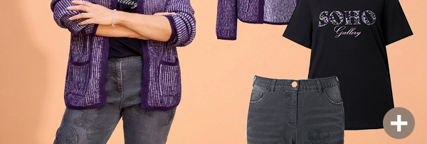 T-shirt dal taglio svasato con scritta, scollo a girocollo e mezze maniche svasate