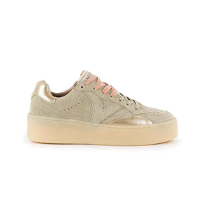 Victoria Sneakers Platform Donna in Camoscio beige