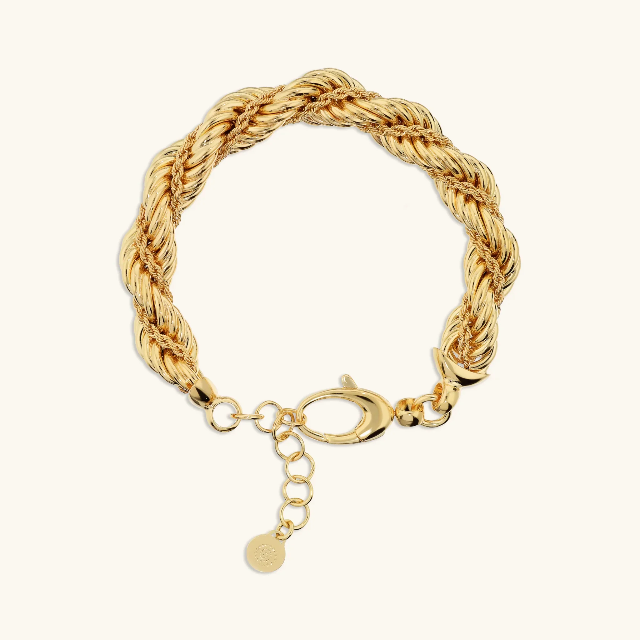 Image of Bracciale Doppia Catena Corda
