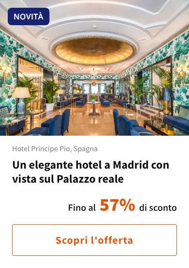 Un elegante hotel a Madrid con vista sul Palazzo reale