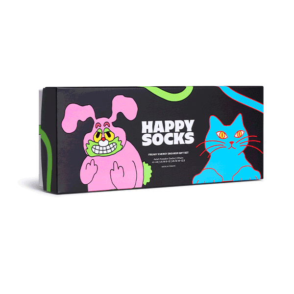 4-Pack Freaky Energy Sneaker Socks Gift Set