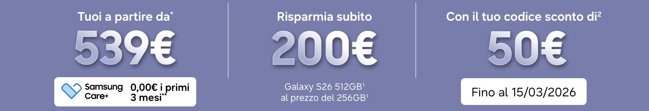 Nuovi Galaxy S26
