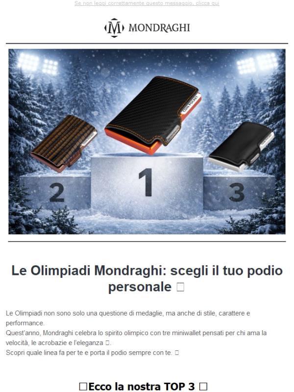 Scopri i miniwallet Mondraghi in modalità Olimpiadi 🥇