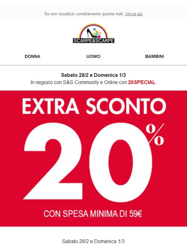 😍 EXTRA 20% SU TUTTO