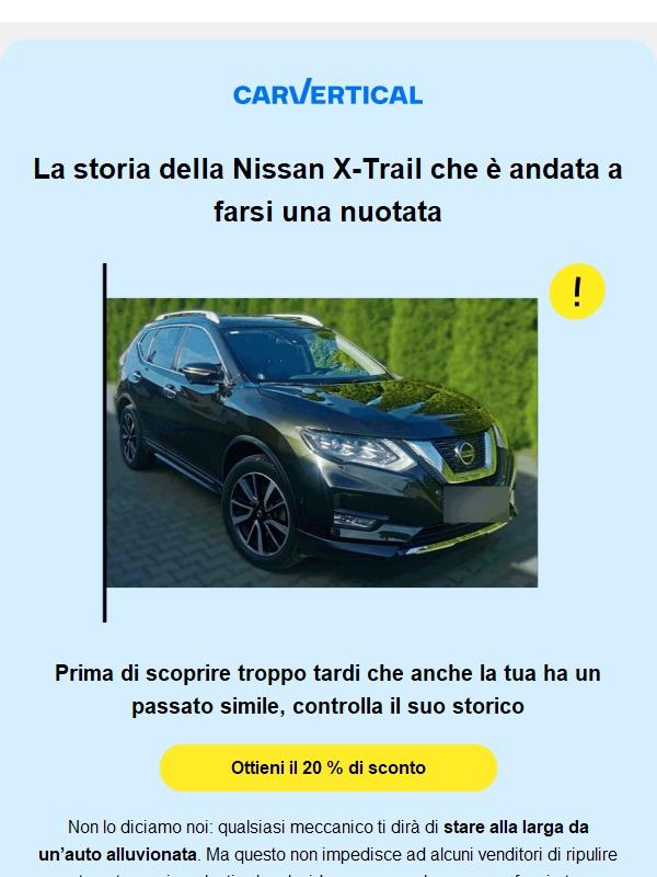 Questa Nissan X-Trail è finita sott’acqua