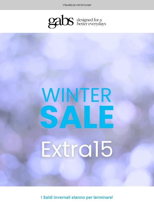 Ultimi giorni | -15% EXTRA