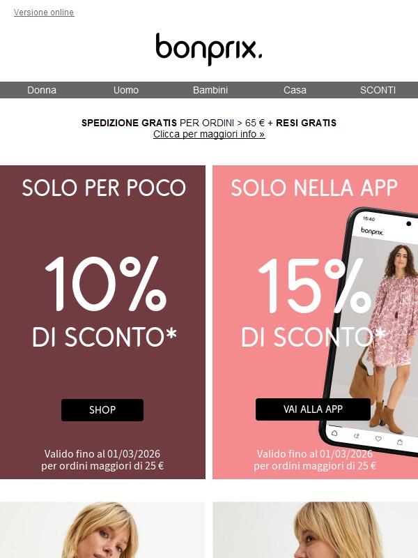 15% di sconto? Vai nella App 👉