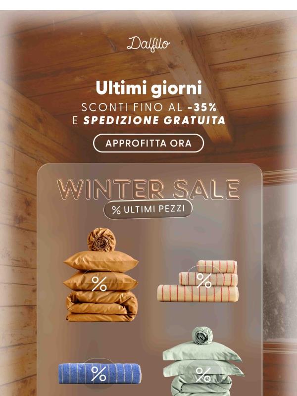 ⏳ Ultimi giorni di Winter Sale