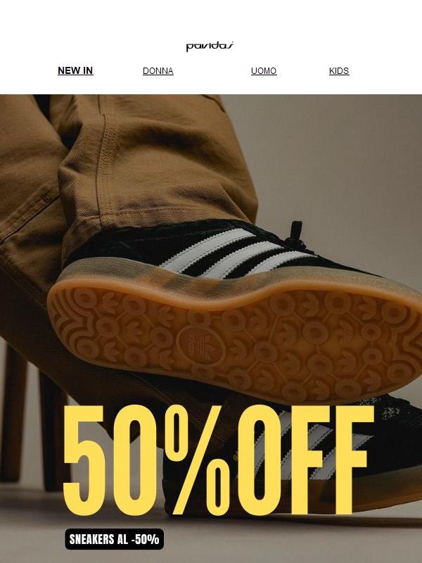 👟 SNEAKERS AL -50%: corri prima che finiscano!