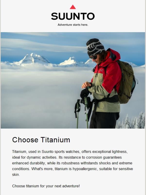 Suunto Titanium watches