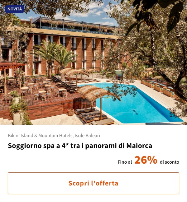 Soggiorno spa a 4* tra i panorami di Maiorca