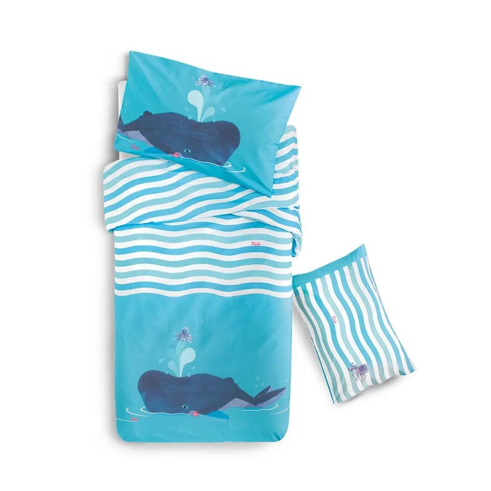 Image of COMPLETO COPRIPIUMINO SINGOLO SEA LIFE TRUDI HOME