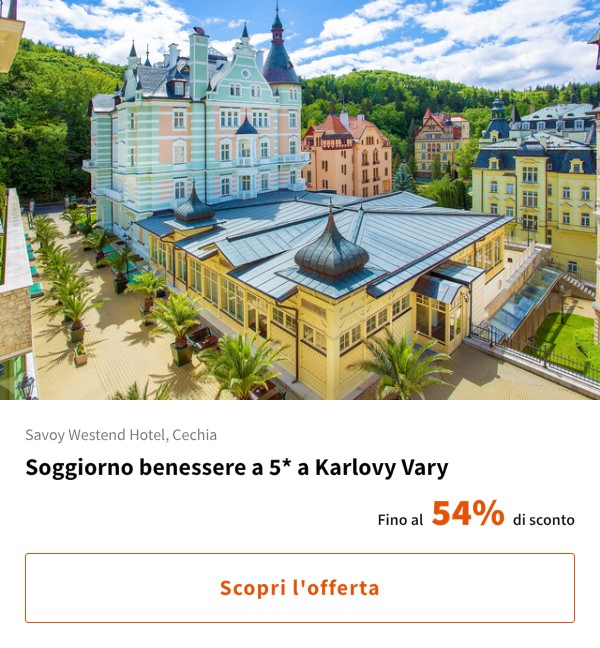 Soggiorno benessere a 5* a Karlovy Vary